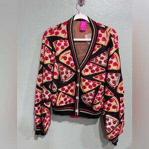 QOS Pizza Cardigan